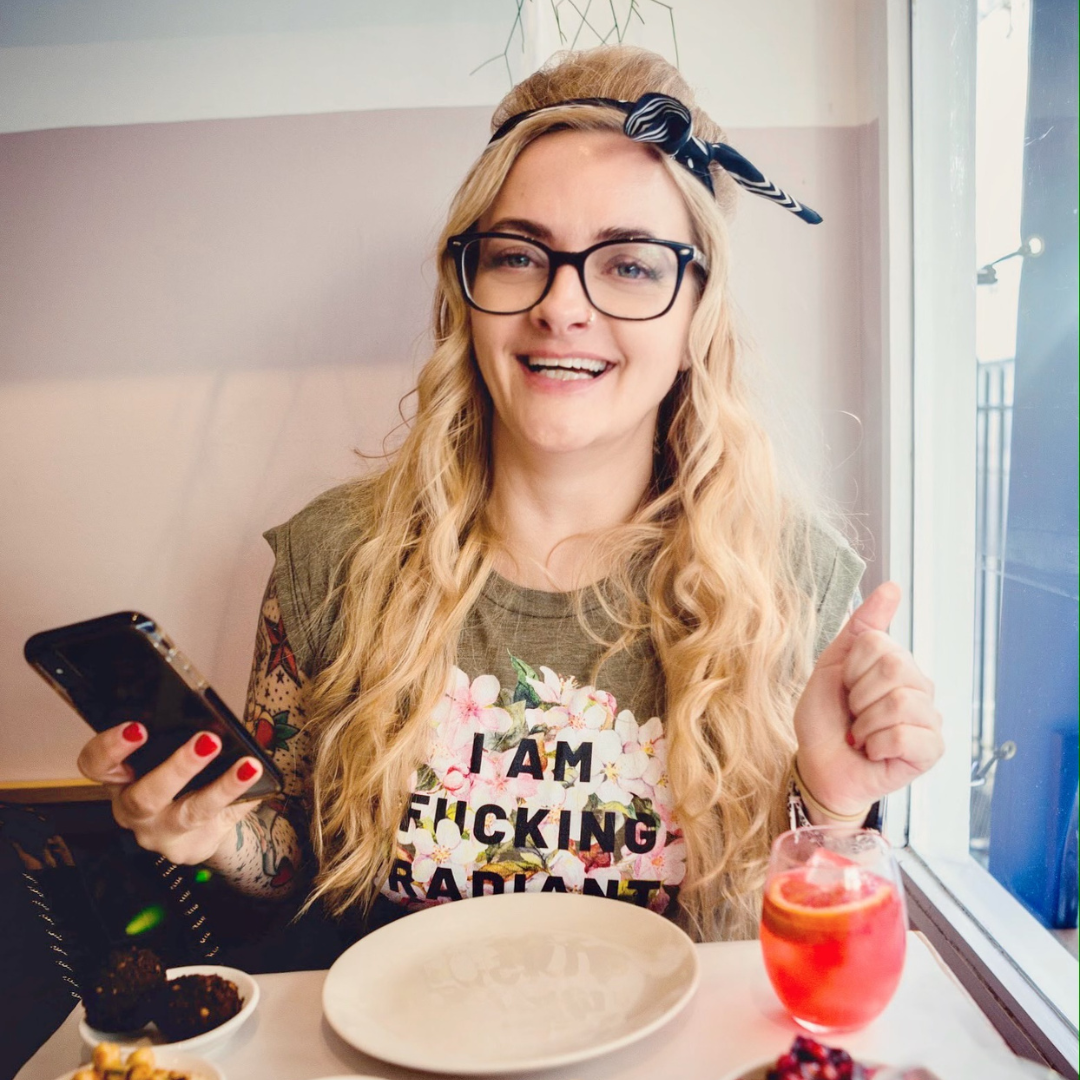 hayley at a table
